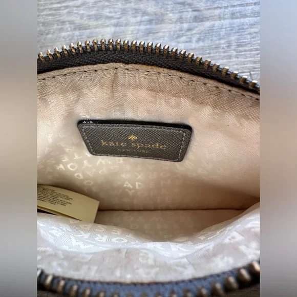 kate spade Mikas Pond Bee Zipper Wristlet - Metallic Silver Grey - Picture 8 of 17